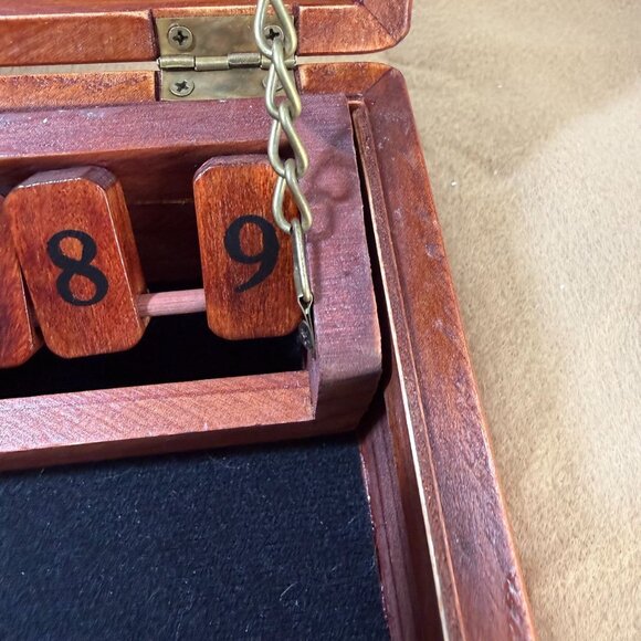 National Geographic Shut The Box Game Wooden Box Dice Instructions - Picture 8 of 9